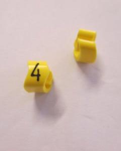 Cable noticeable clip 2-4 yellow/black 4   diameter 4-10mm